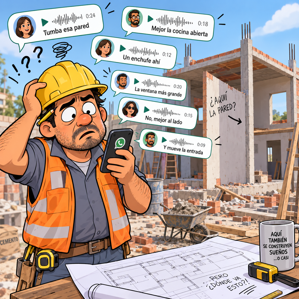 Remodelar la casa por audios de WhatsApp